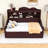 Twin Wooden Daybed with Integrated Storage Drawers and Shelving-1552993320