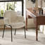 Anston 46cm H Linen Upholstered Metal Upholstered Back Armchair-115830842