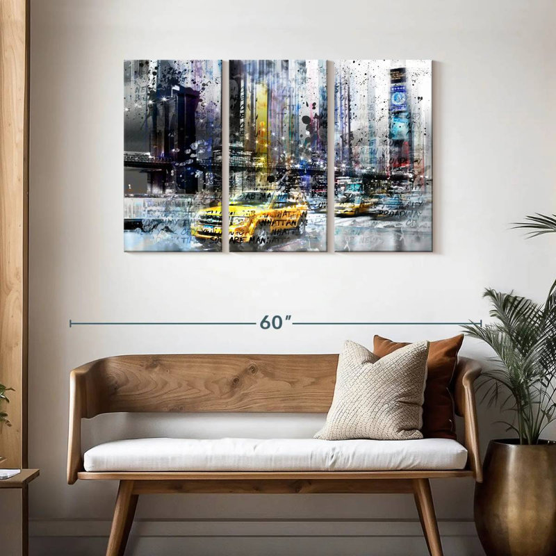 Sebbie NYC Collage, H 28 po x l 45 po