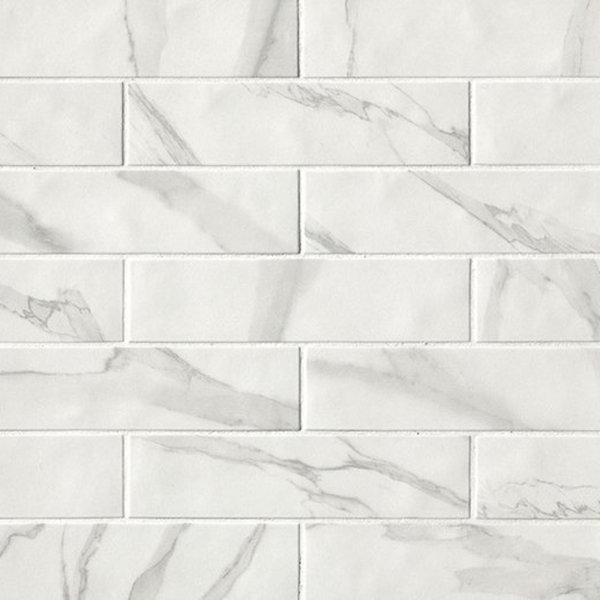 Roma 3" x 12" Matte Subway Statuario Look Tile