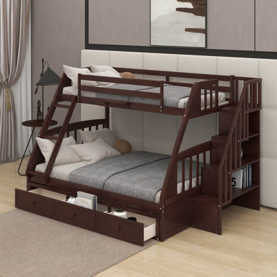 Twin Over Full Bunk Bed With Drawers