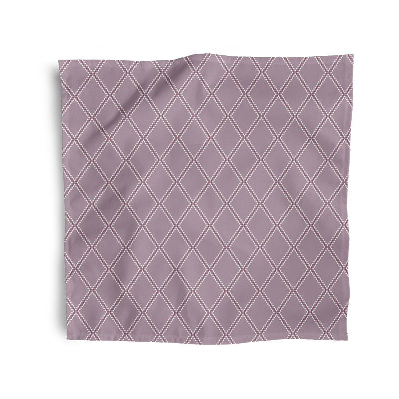 Lateasa Polyester Geometric Square Napkin, Lavender