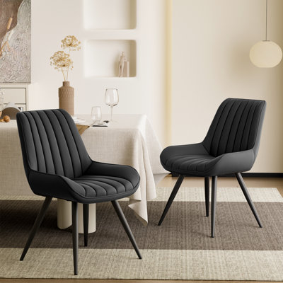 Modern Dining Chairs 54.8*46.9*83.2cm Tech Fabric Upholstery with Stylish Design Sofa-Level Cushioning Pet-Friendly Durable Scratch Resistant for Kitchen Dining Room or Home Office