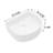 15" L x 13" W Bathroom Vessel Sink White Ceramic Bathroom Sink U-Shaped Above Counter Bathroom Vanity Sink