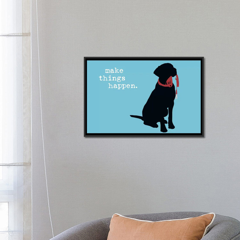 «Make Things Happen», impression sur toile, Toile avec cadre noir, Pas de tapis, H 40 po x l 60 po x P 1,5 po