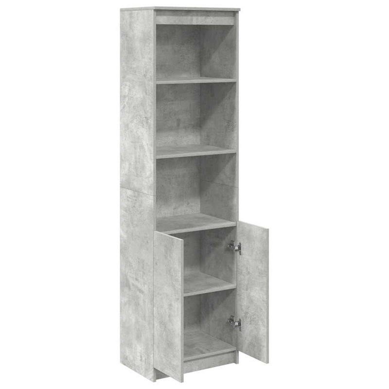 Highboard 50X35x180 Cm Engineered Wood, Concrete Grey
