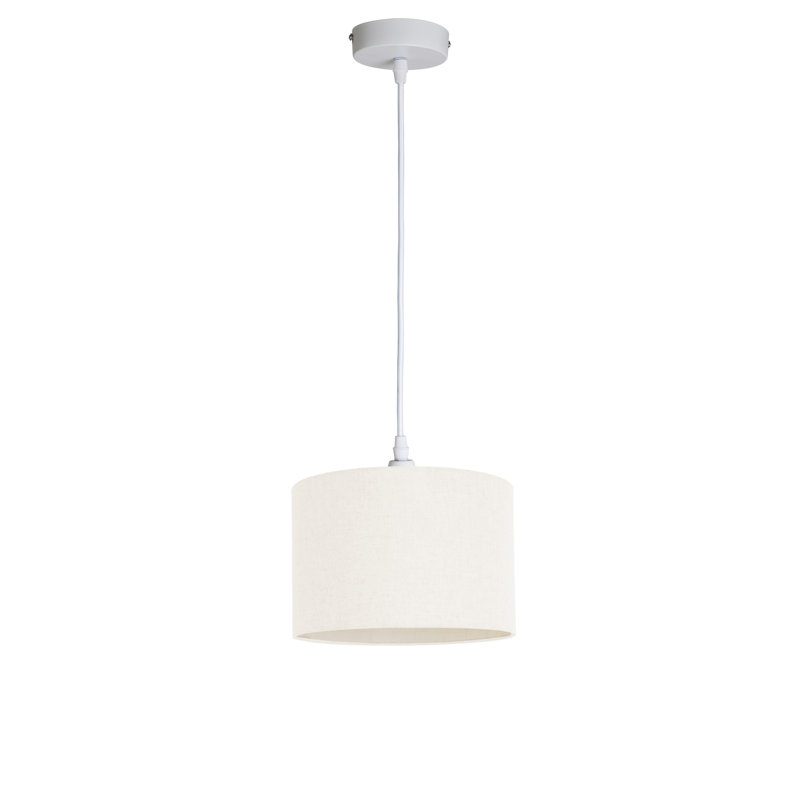 Khamoni 1 - Light Drum Pendant, 105cm H x 71cm W x 64cm D, White, White