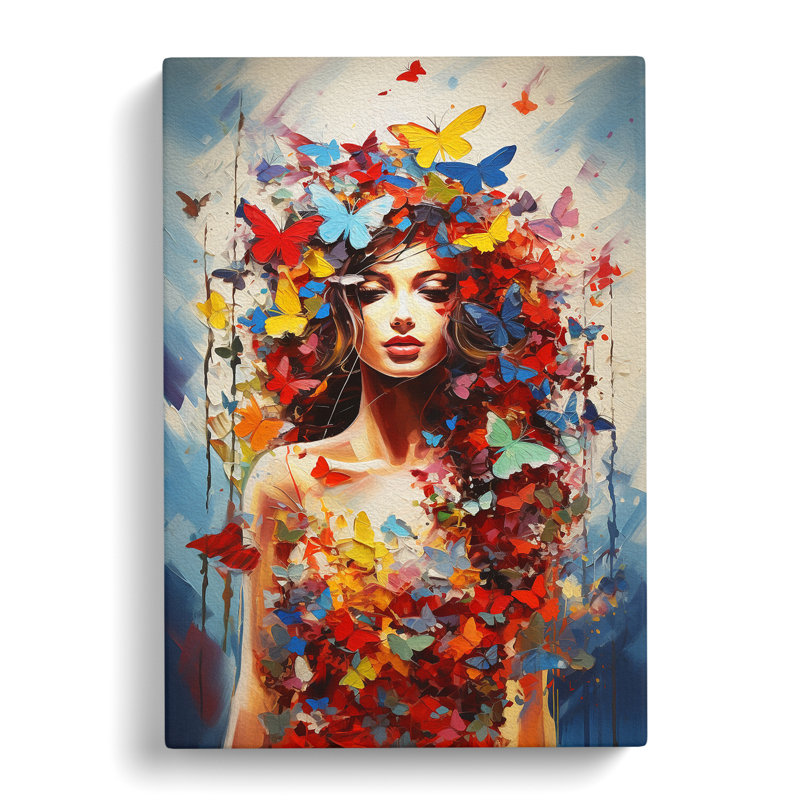 Butterfly Modern No.3 - Wrapped Canvas, 50cm H x 35cm W x 3cm D