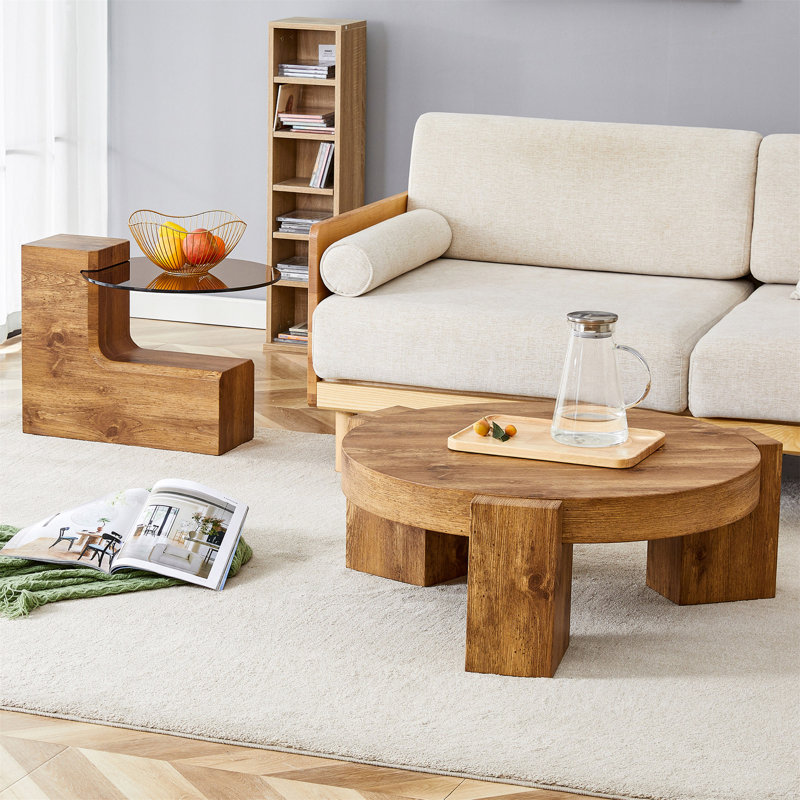 The Detachable Double-Decker Coffee Table, The Stylish Design Is More Precious, Wood, 30", Black