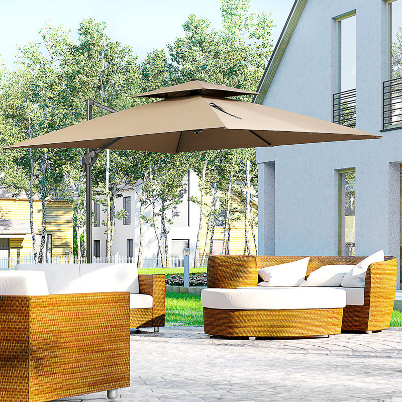 Parasol excentré 10 pi avec base Outsunny