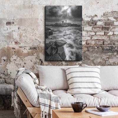 Breakwater Bay 'Overcast Morning At The Nubble' by Rick Berk Metal Wall