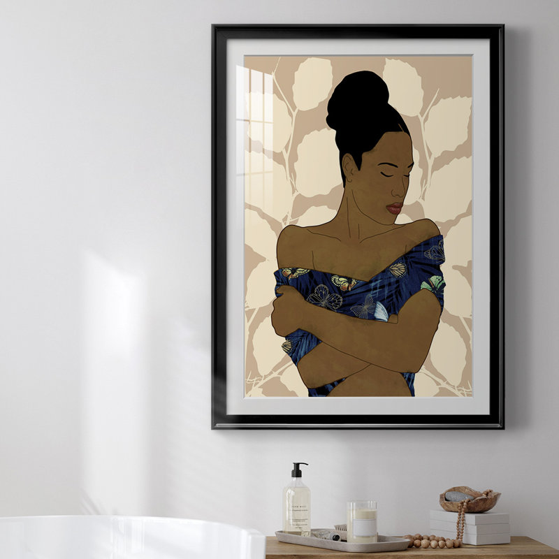 «Ethnic Beauty II» par - Impression sur, Cadre noir, H 24,5 po x l 18,5 po x P 1 po