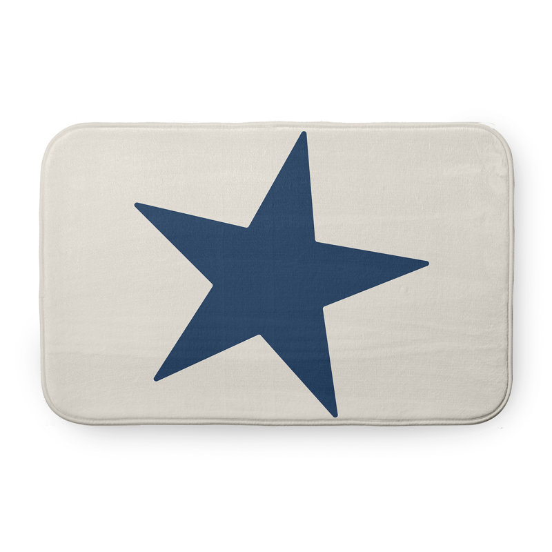 Tapis de bain, L 17 po x L 24 po, Bleu