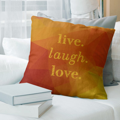 Housse de coussin en simili-pierres de rire vivant love