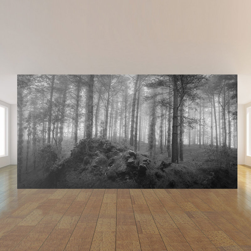 Panneau de papier peint paysage de forêt Daghmar, L 100,08 po x l 192 po