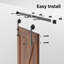 Standard Single Sliding Barn Door Hardware Kit-50828341