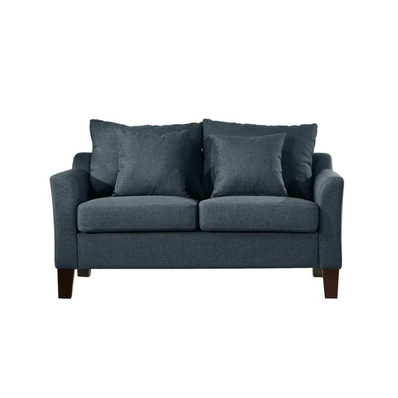 Schell Upholstered 56.3'' Loveseat, Dark Blue