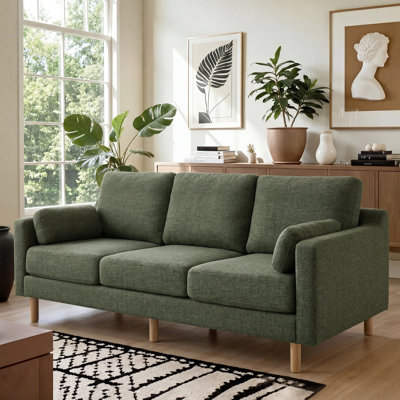 Lagoa 84'' W Upholstered  Modern Square Arm Sofa