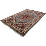Canvello Hand Made Transitional Medallion Indo Heriz Rug - 5'11'' X 9'0''