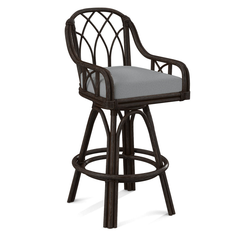 Tabouret de bar rotatif Edgewater, Blanc givré, Tabouret de bar (siège d'une hauteur de 30 po), Ivoire Elite; 0321-91