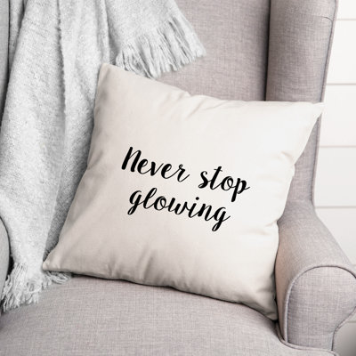 Never Stop Glowing Throw Pillow