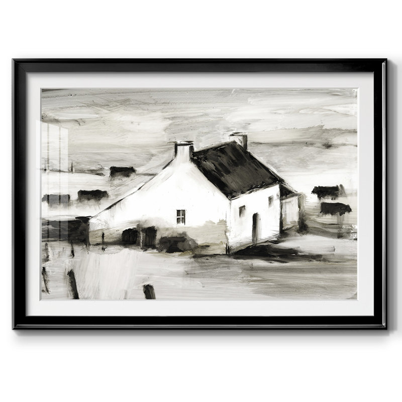 " English Farmhouse II ", Black, 30" H x 44" W x 1.5" D