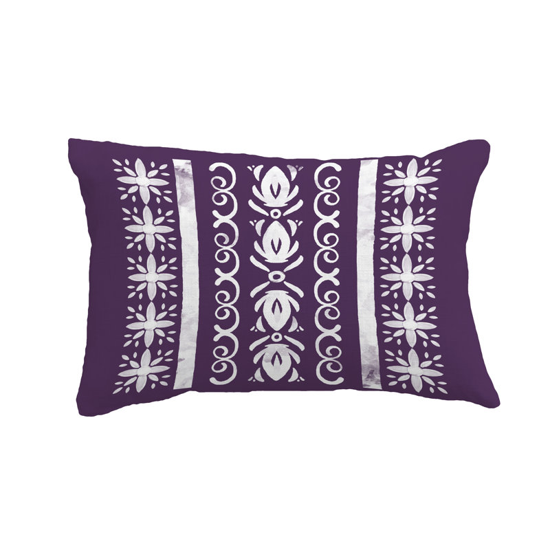 Coussin lombaire intérieur / extérieur Cuban Tile, Violet