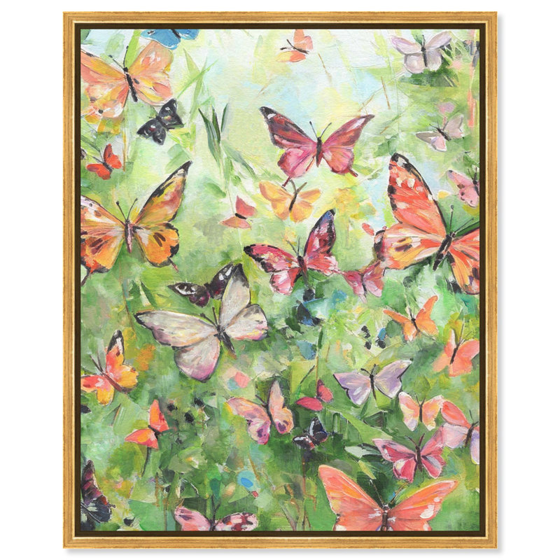 «Doll Memories - Summer Days», reproduction d'art sur toile par Art Remedy, cadre doré, 30 x 36, H 37 po x l 31 po
