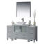 Ensemble de meuble-lavabo de salle de bain double 60 po avec miroir Mance-24551090