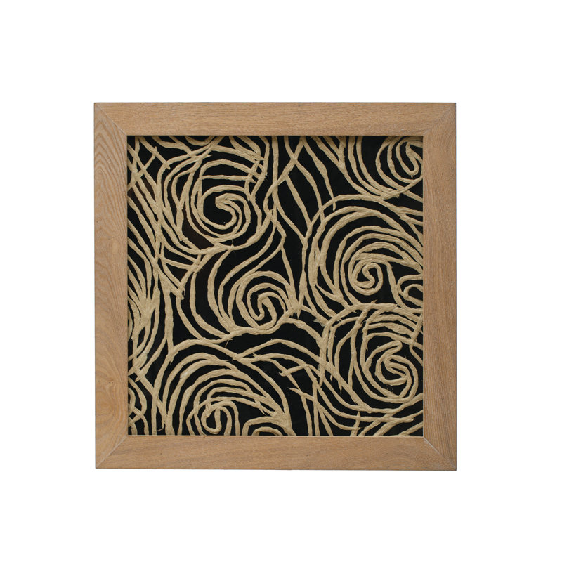 Modern Abstract Wall Decor on Solid Wood