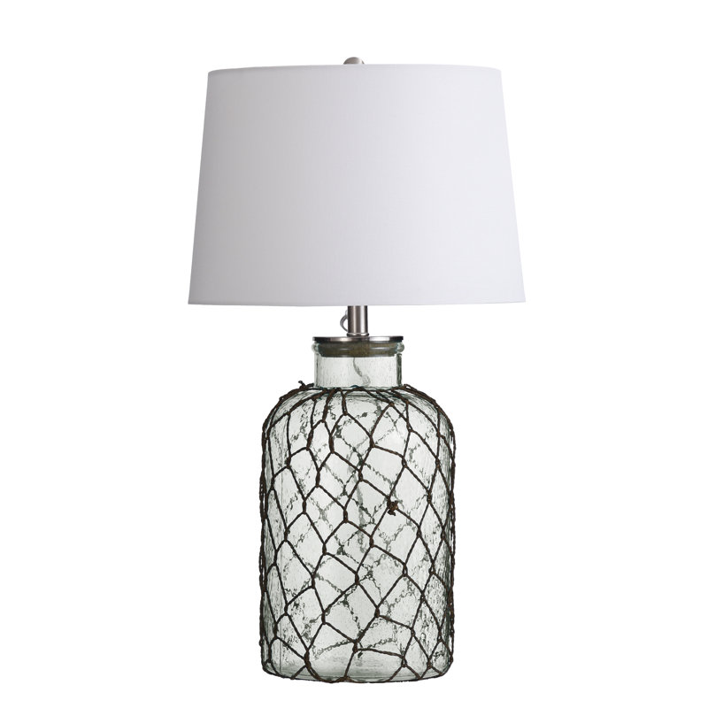 Adneta Bay Table Lamp, Clear Seeded