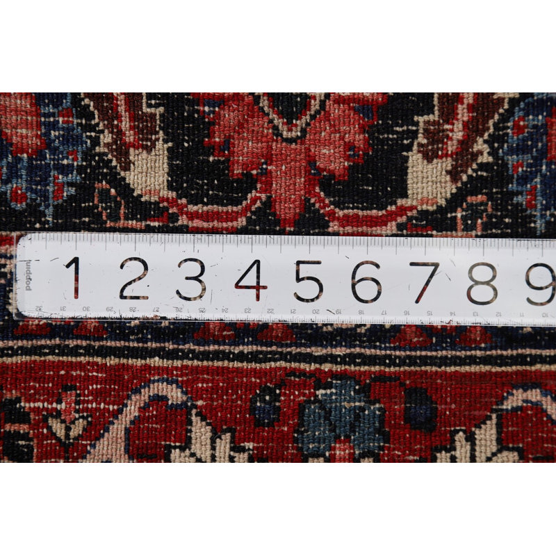 Tapis traditionnel floral à teinture végétale 7 x 10