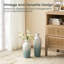 Vases abstraits en métal turquoise