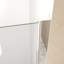 Porte de douche pivotante, cadre en aluminium chromé, demi-cadre, film en verre trempé antidéflagrant de 1/4 po (6 mm), poignée en acier inoxydable