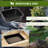 Potting Bench Table, Garden Work Bench, Workstation With Metal Sieve Screen, Removable Sink, Additional Hooks And Baskets For Patio, Courtyards, Balcony