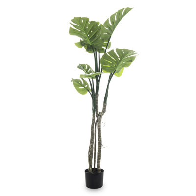 140cm Faux Monstera Tree in Earthenware Pot