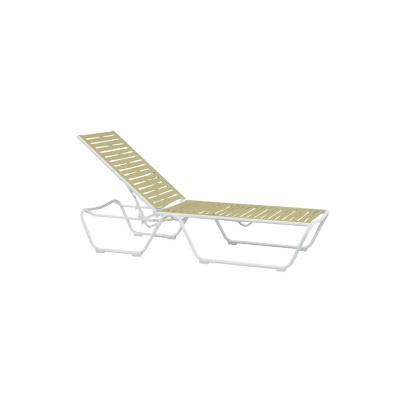 Millennia EZ Span™ Outdoor Metal Chaise Lounge, Driftwood, Snow