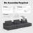 Oversized Modular Sectional Sofa,Luxury Boucle Floor Couch Set,Convertible Compressed Couch,Spacious Foam-Filled Sofa for Living Room, Free Combination,3 Colors-546472515