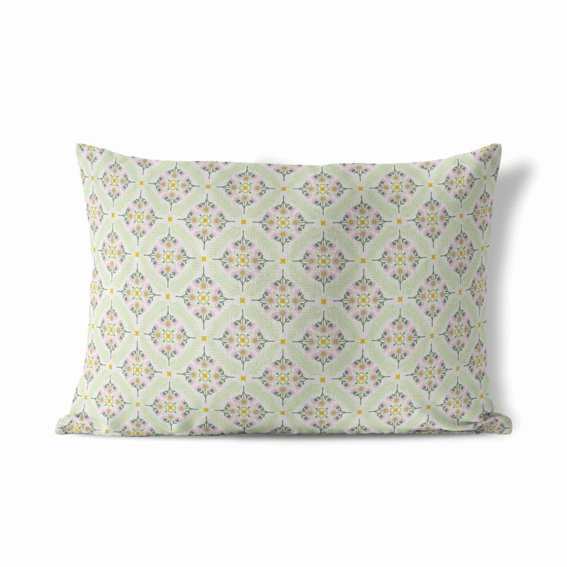 Coussin lombaire d'extérieur Eden Floral, Ivoire ivoire