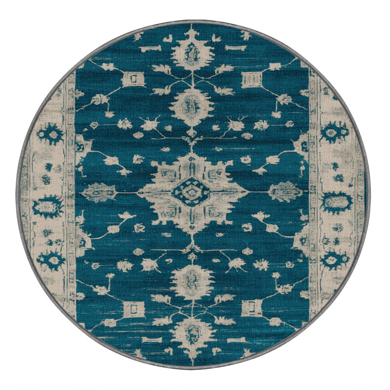 Tapis vert lavé à la machine, Rond 4 pi