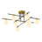 8-Light Mid-Century Modern Semi-Flush Ceiling Light