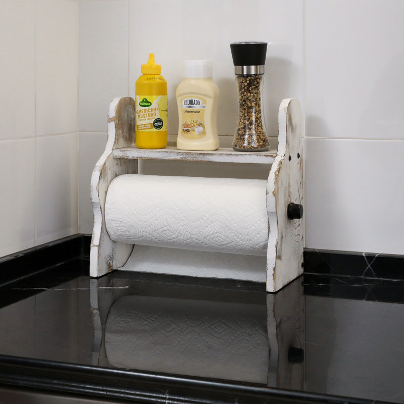 Wood Wall / Under Cabinet Mounted Paper Towel Holder