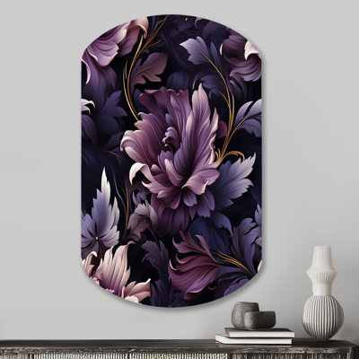 Galicia - Floral Cylinder Shape Assymterical Metal Wall Art