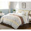 Édredon 9 pièces en coton pour grand lit jaune - Literie pour chambre à coucher-131376106-131376108