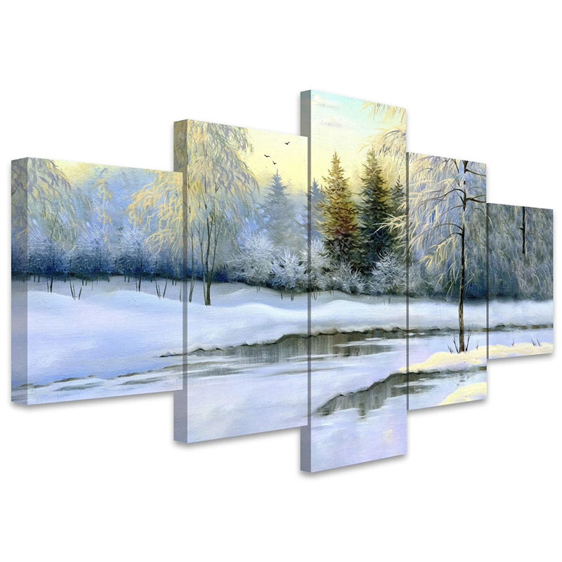 " Beautiful Winter Landscape " 5 - Pieces