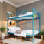 Lits en métal peu encombrants avec rangement, design moderne et confort pour la maison