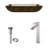 Donatello Sottile  22" L x 14" W x 5" H Rectangular Glass Vessel Bathroom Sink with 12" H Faucet