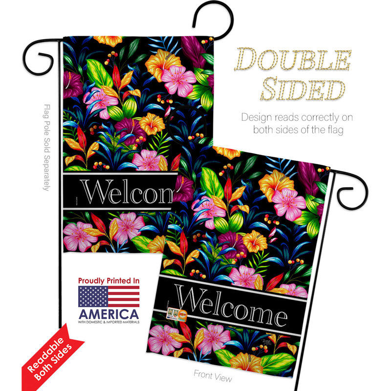 Drapeau de jardin en polyester 1,5 x 1,08 pi Ibhidh