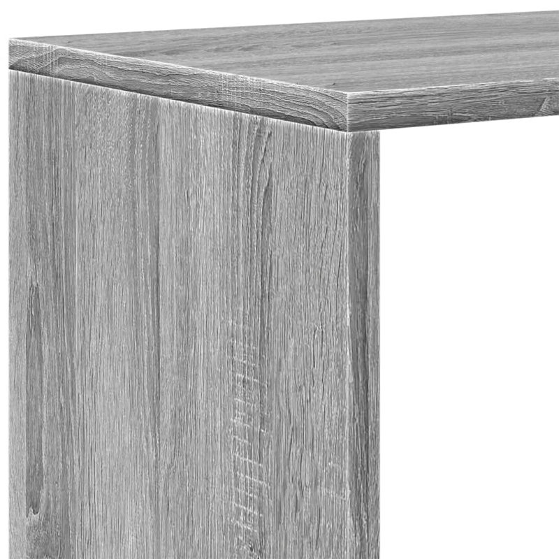 Saphronia Bookcase, Grey Sonoma, (3 Shelves) 99cm H x 99cm W x 29cm D
