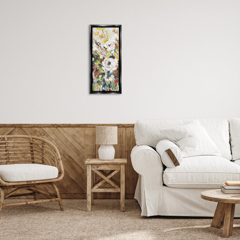  "Mixed Flowers Array", art mural encadré sur toile flottante par Carol Robinson, H 25 po x l 11 po